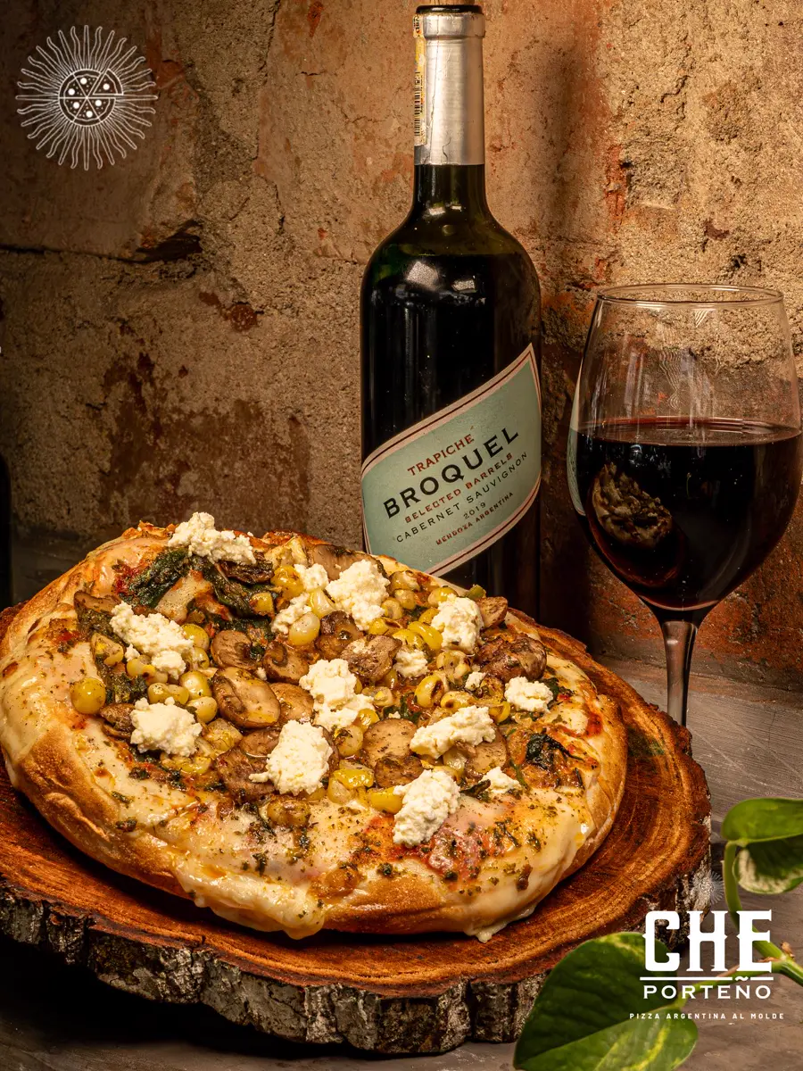 Pizza de vegetales de Che Porteño